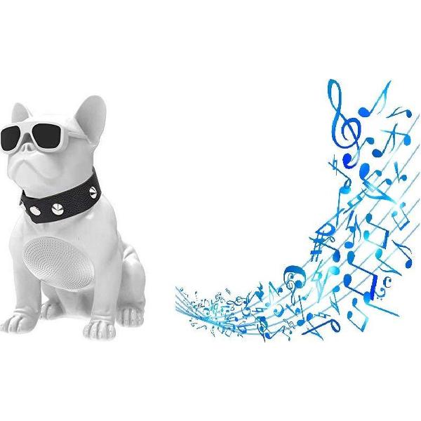 Bulldog bluetooth stereo bass speaker - Wit