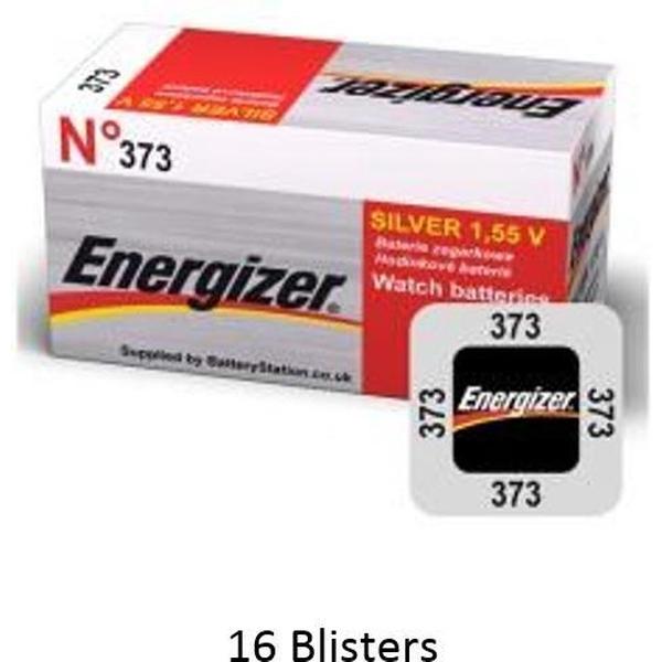16 stuks (16 blisters a 1 stuk) Energizer 373 LD Knoopcel batterij Zilver-oxide (S) 1,55 V