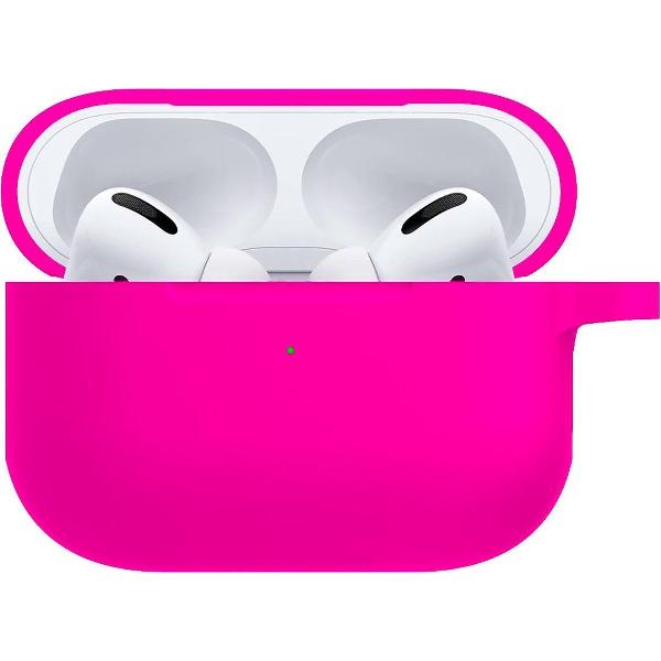 Hoes voor Apple AirPods Pro Hoesje Siliconen Case - Donker Roze