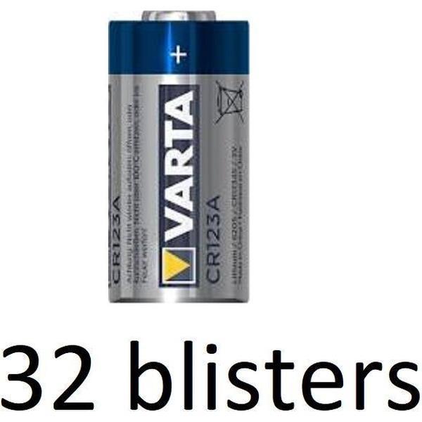 32 stuks (32 zakjes a 1 st) Varta Lithium CR123 3V minigrip