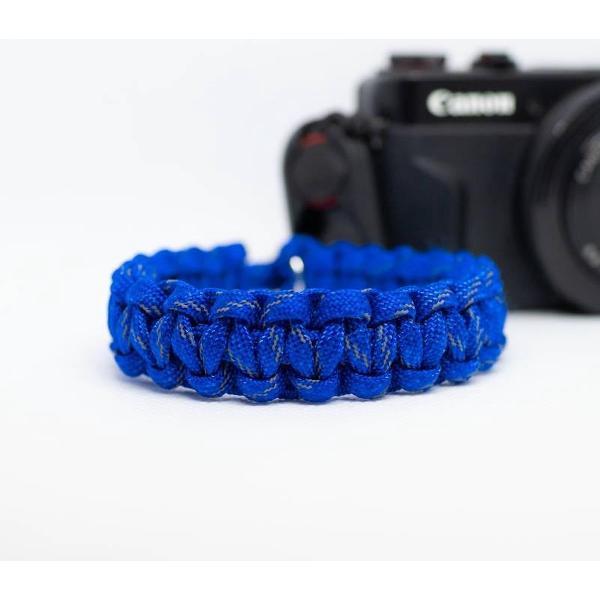 Dutch Cord |Camera Polsriem | Camera Polsband | Camera Wrist Strap | Met Peak Design Anchor Link | Cobalt Blue Reflection Strap
