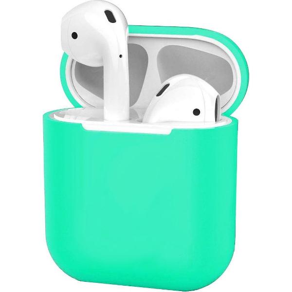 Hoes voor Apple AirPods 1 Case Siliconen Hoesje Ultra Dun - Turquoise