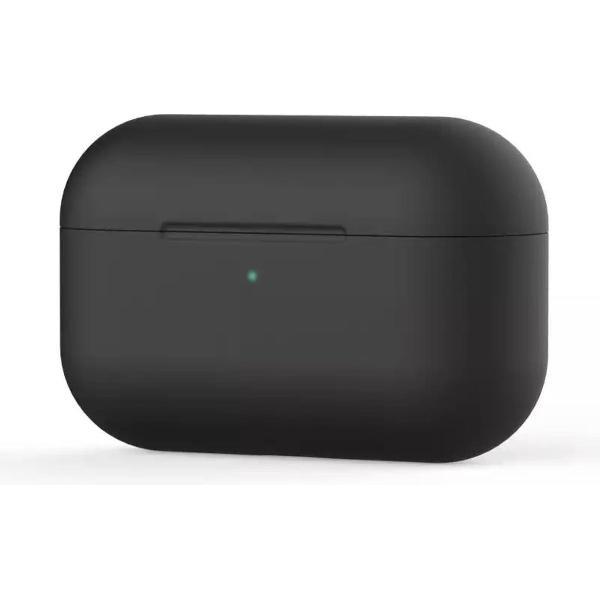 Bescherm Hoes Cover Case voor Apple AirPods Pro (Siliconen) - Zwart