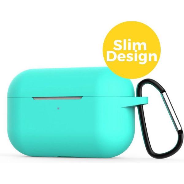 Apple Airpods Pro Siliconen Case Hoesje - Beschermhoes - Blauw Groen