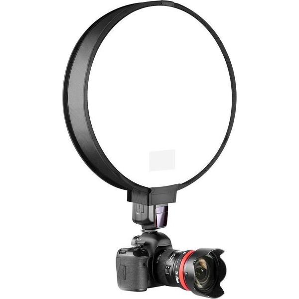 Ronde Flits Diffuser - Camera Diffuser - Flits Verspreider - Flash Diffuser voor camera - Ronde Draagbare Flitslicht Verspreider