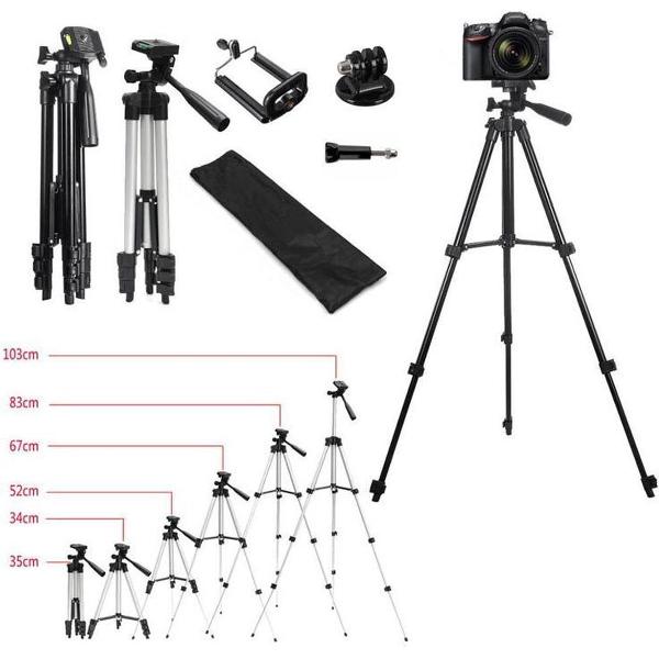 Smartphone Camera Gopro Tripod Mobiel Statief Telefoon Draagbare Standaard Houder Selfie Foto