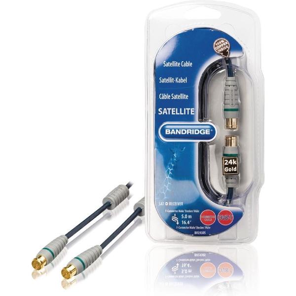 Bandridge coaxkabel met Quick F-connectoren - 5 meter