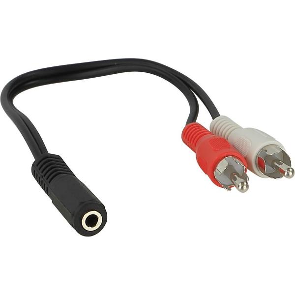 Stereo jack (F) 3,5mm Stereo naar Cinch connector 0.2m (M)