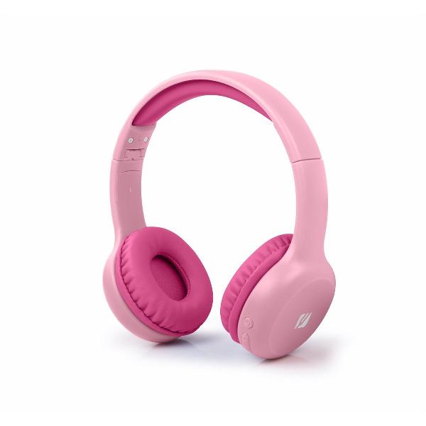 Muse M-215 BTP | Draadloze Bluetooth Stereo Hoofdtelefoon voor kinderen, roze