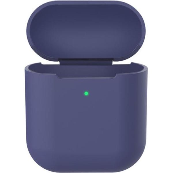 AirPods 2 case | Blauw | siliconen |Airpods | Airpods hoesje blauw | airpods hoesje |Donkerblauw |