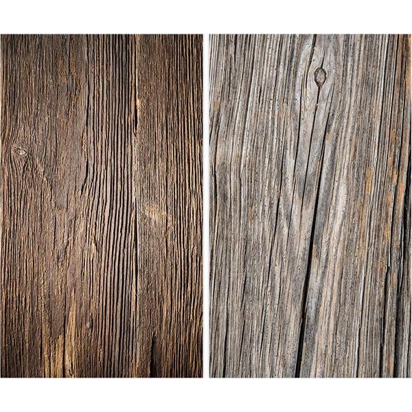 DW4Trading® Vinyl achtergrond dubbelzijdig voor food fotografie hout bruin nerf