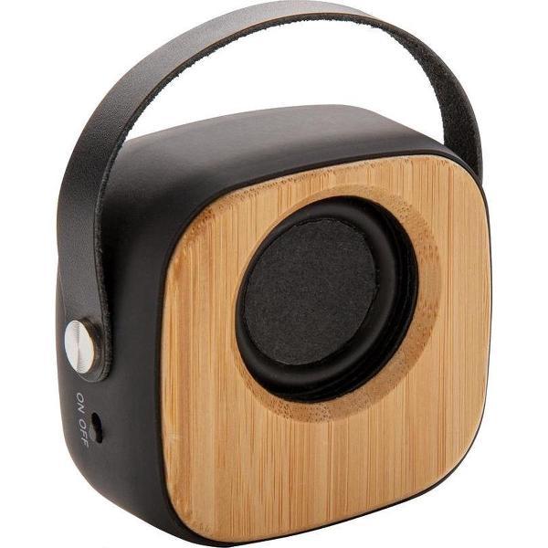 Xd Collection Speaker Bamboo Bluetooth 7,5 Cm Abs Zwart/bruin