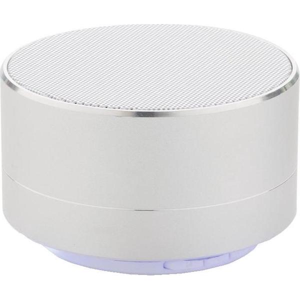 Xd Collection Speaker Bluetooth Led 7,1 Cm Staal Zilver 2-delig