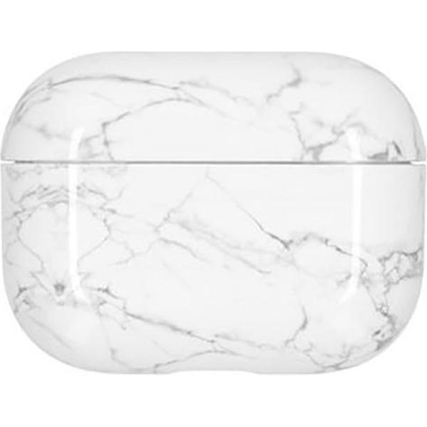 AirPods Pro hoesje Marmer White - Airpods Pro Beschermhoesje - Hardcase - Marble White