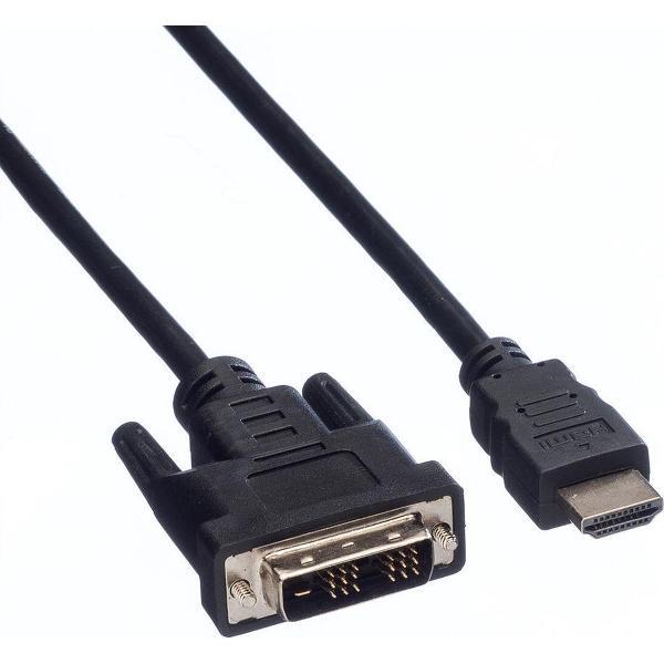 Transmedia DVI-D Single Link - HDMI kabel / zwart - 3 meter
