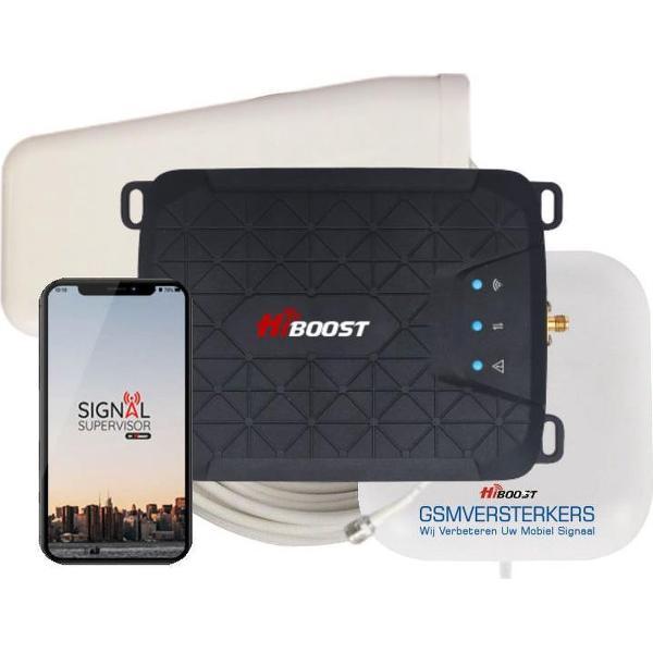 GSM versterker (complete set-HI10-5S) met 2G, 3G & 4G signaal verbetering t/m 250m² ondersteunt alle providers in Europa