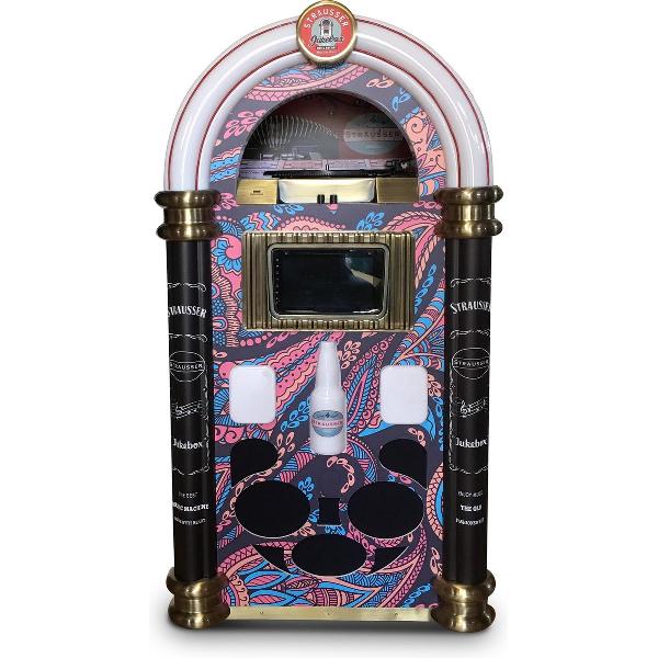 Strausser Jukebox Pink / Blue Flowers