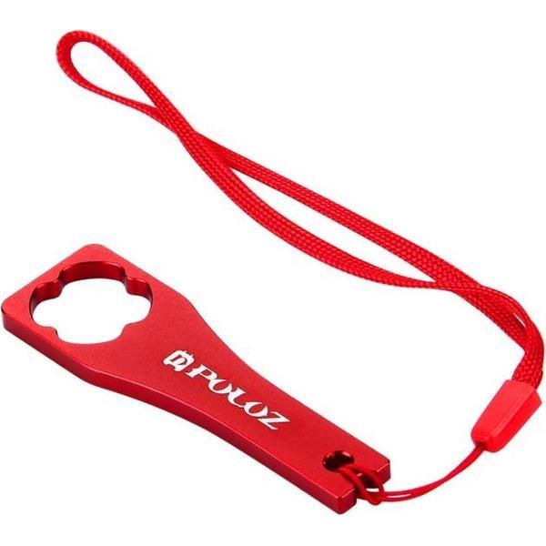PULUZ CNC Aluminium Bevestig Schroefdop Wrench Tool voor GoPro NIEUWE HERO / HERO6 / 5/5 Sessie / 4 Sessie / 4/3 + / 3/2/1, Xiaoyi en Andere Actiecamera's (Rood)