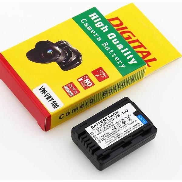 Camera Batterij Accu VW-VBY100 1200mAh voor Panasonic