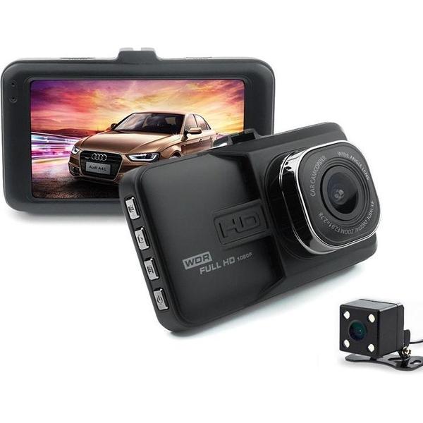 TechU™ Dashcam M12 Pro Dual Camera – 3.0 inch Scherm – Full HD 1080p – Nachtvisie – Bewegingssensor – G-sensor – Loop Recording – Autocamera Voor én Achter