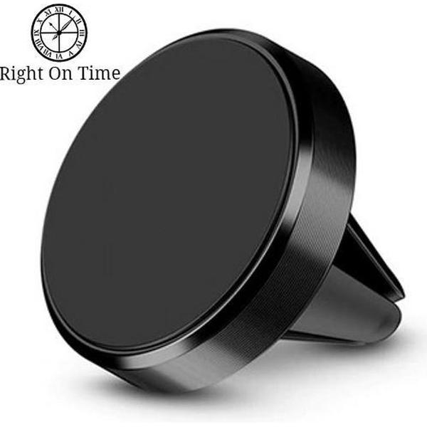 ✔ RightOnTime™ Universele Magneet Telefoonhouder voor in uw Auto - PREMIUM Kwaliteit - EXTRA Sterk - LUXE Design - Zwart