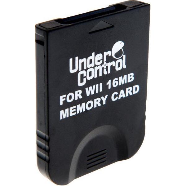 Under Control Memory Card - Wii en GameCube - 16MB - Zwart
