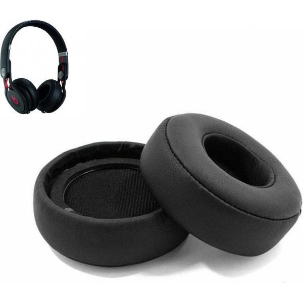 Luxe Lederen Oorkussen Set Voor Beats by Dr. Dre Mixr - Vervangende Koptelefoon Earpads - Oor Kussens - Ear Pads - Oorkussens Met Noise Cancelling Memory Foam Binnenlaag - Zwart