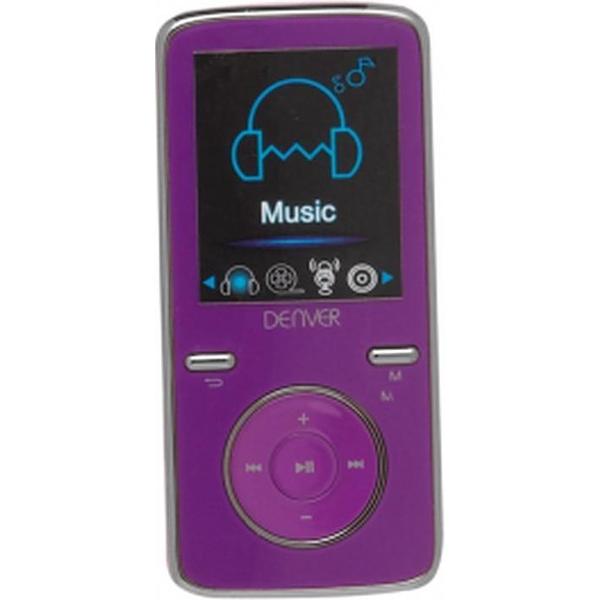 Denver MP4 Spelers 4gb +- 1000 nummers Paars + Earphones