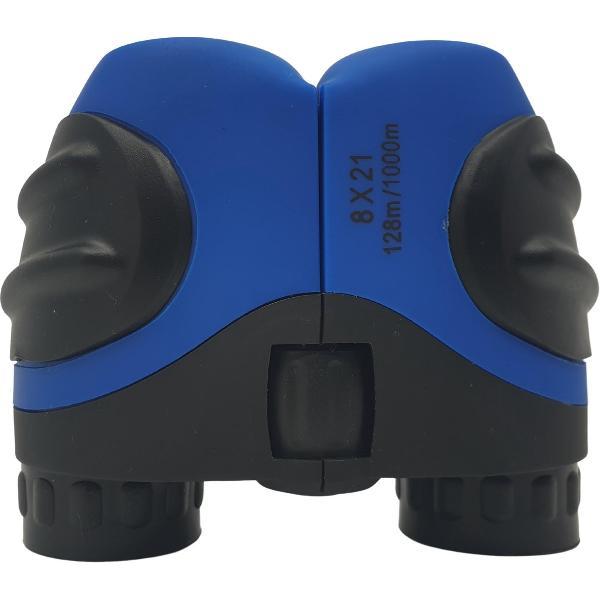 Verrekijker voor kinderen - Verrekijker vogelsspotten - Kinder verrekijker - By Rick - Blauw - 8x21 - Hoge kwaliteit - Inclusief accessoires - Binoculars - Vergrootglas