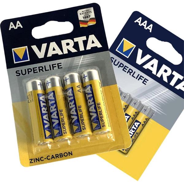 PACK DEAL - 1 Pack Varta AA Superlife Batterijen + 1 Pack Varta AAA Superlife Batterijen