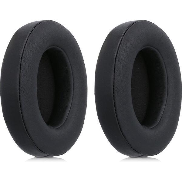 kwmobile 2x oorkussens voor Beats Studio 2 / 3 Wireless koptelefoons - imitatieleer - voor over-ear-koptelefoon - zwart