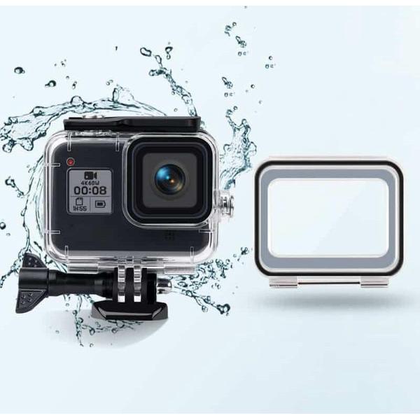 45 m waterdichte hoes + touch-achterkant voor GoPro HERO8 zwart