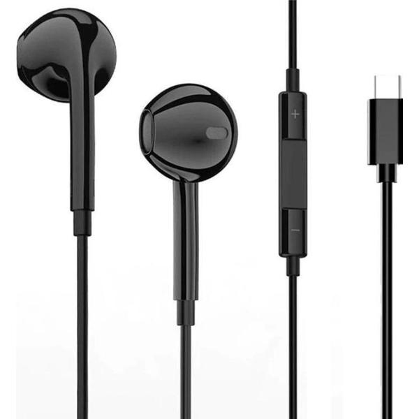 DrPhone HiFi3 PRO - USB-C Oordopjes Met DAC – Microfoon – TYPE-C Oordoppen met Volume Controle - Geschikt voor Smartphone Note 20 / S20 / S10 etc - Zwart