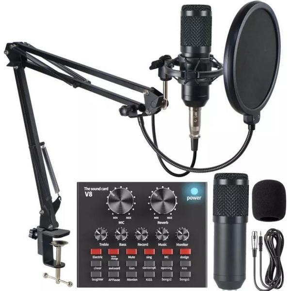 Professional Studio Set - BM300 - Audio mixer - Microfoon - YouTube - Gaming - Studio - USB Compleet set