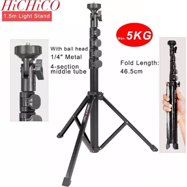 Mini-statief - Camerastatief 140Cm voor fotocamera en telefoon - iPhone - Canon - Nikon - GoPro -Spiegelreflexcamera Inclusief telefoonhouder en Bluetooth shutter – statief - Mini Tripod van HiCHiCO