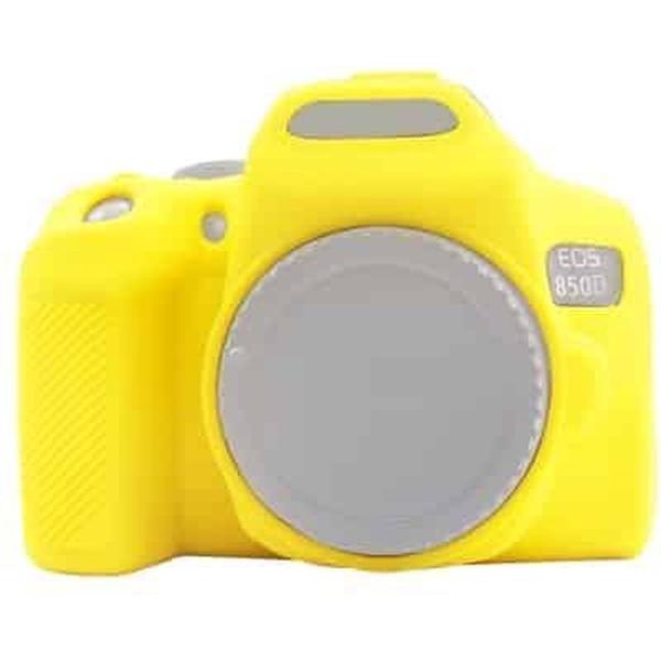 PULUZ zachte siliconen beschermhoes voor Canon EOS 850D (geel)