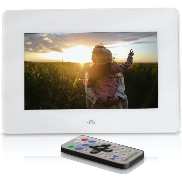 Digitale fotolijst – Digitaal fotokader - 7 Inch – Wit