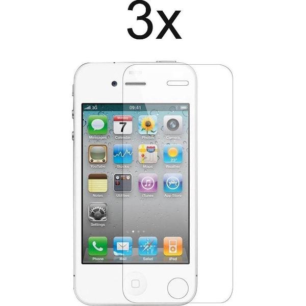 iPhone 4 screenprotector - iPhone 4s screenprotector - Apple iPhone 4 screen protector glas - 3 stuks