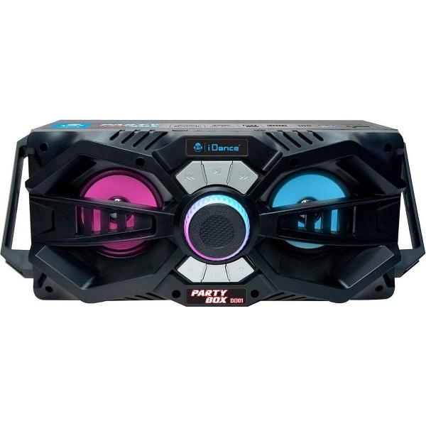 IDANCE AUDIO DJ301BK ALL-IN-ONE DJ KARAOKE PARTYBOX ZWART MET LICHTSHOW EN BLUETOOTH