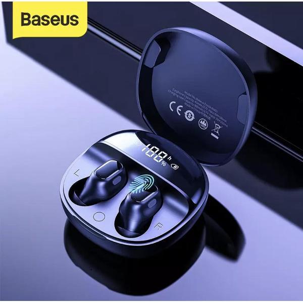 Baseus Encok WM01 Plus True Wireless Earphones TWS Bluetooth 5.0 Zwart