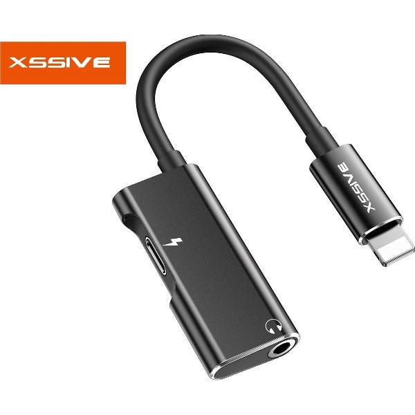 Xssive 2in1 Adapter Splitter voor Apple iPhone 7/8/X/11/12 voor muziek en opladen XSS-2in1L3.5mm