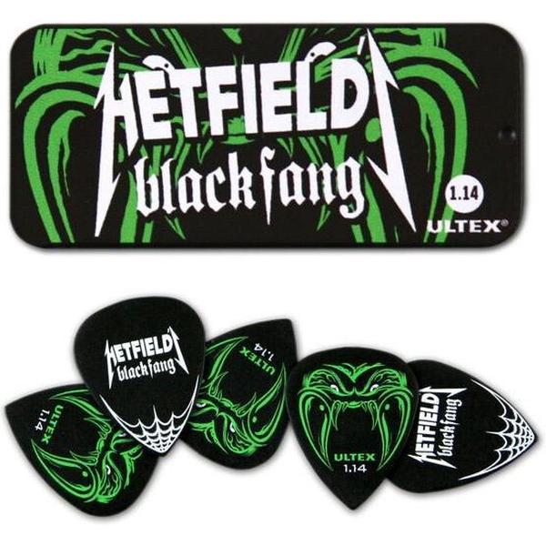 Dunlop James Hetfield Metallica opbergblikje Black Fang plectrums 1.14 mm