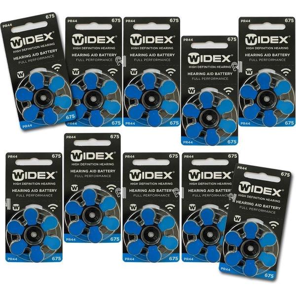 Widex | Hoortoestel batterijen | 10 pakjes | 60 batterijen | Blauwe sticker | P675 | gehoorapparaat