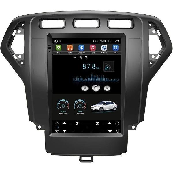 Ford Mondeo 2006-2010 Android 9.0 navigatie en multimediasysteem Bluetooth USB WiFi 4+64GB ZWART