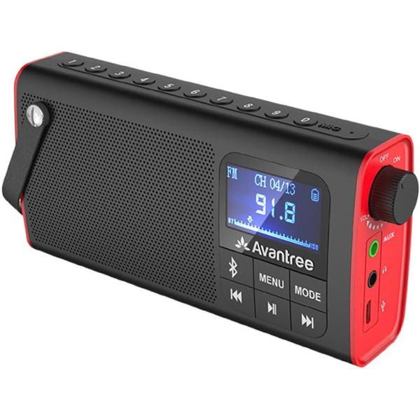 Avantree - SP850 - Portable FM Radio with Bluetooth Speaker & SD Card Player 3-in-1