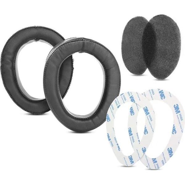 Luxe Lederen Oorkussen Set Voor Sennheiser HD575 HD590 HD200 HD270 EH2270 HD500 HD570 - Vervangende Koptelefoon Earpads - Oor Kussens - Ear Pads - Oorkussens Met Noise Cancelling Memory Foam Binnenlaag - Zwart