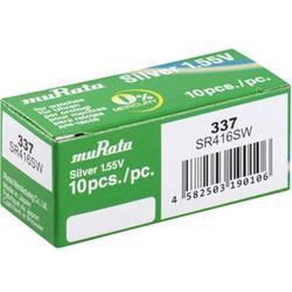 Murata SR416SW-PBWW Button cell 337 Silver oxide 8.3 mAh 1.55 V 2 stuks