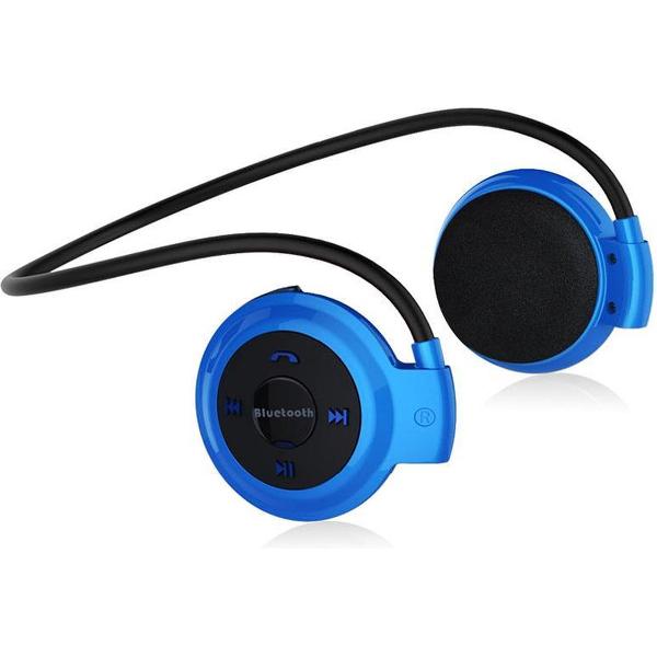 Sporthoofdtelefoon mini 503 - Unisex - Bluetooth V5.0 - Draadloze Hoofdtelefoon - MP3-Kaartlezer- FM - Blauw