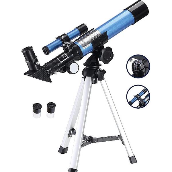 Sterrenkijker - ZINAPS Telescoop voor Kinderen, beginners, 40/400 verrekijker, telescoop, astronomische telescoop met statief zoektelescoop en kompas for hemelobservatie en landschapsobservatie