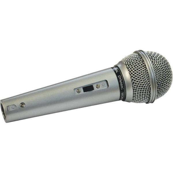 Mr Entertainer bedrade karaoke microfoon - XLR - 6,35mm Jack / grijs - 3 meter